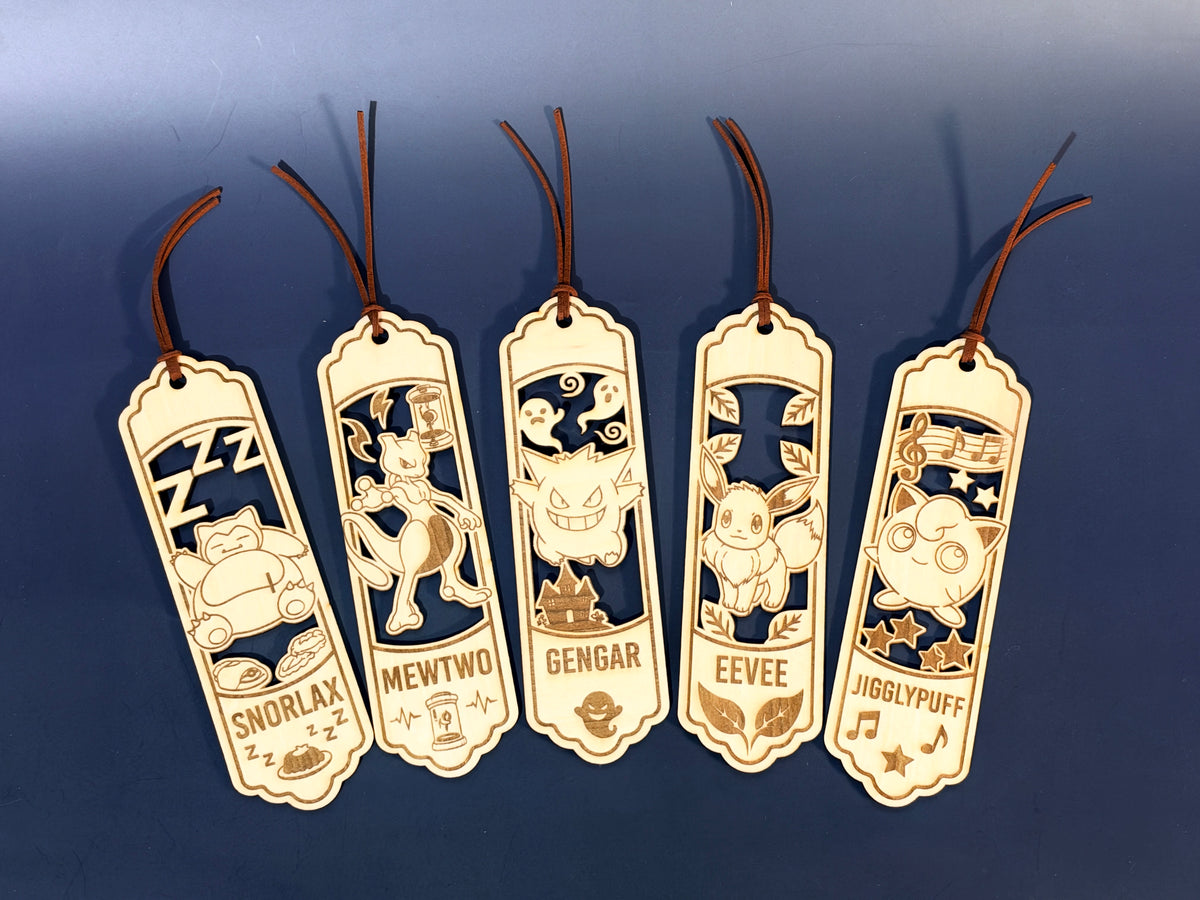 Laser Cut Bookmarks - Pokemon