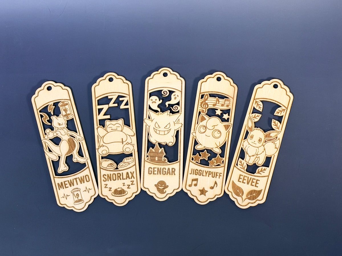 Laser Cut Bookmarks - Pokemon